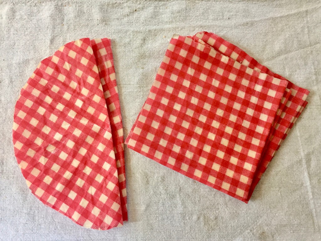 four pieces of handmade beeswax wraps