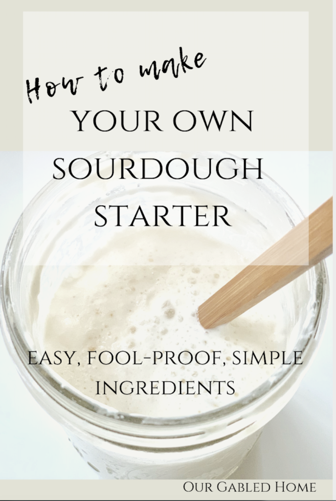 pin for how to make your own sourdough starter
