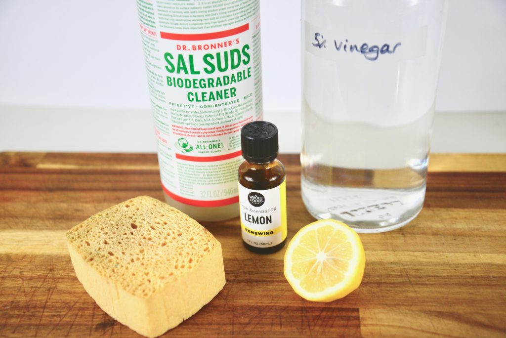 ingredients for homemade natural cleaner
