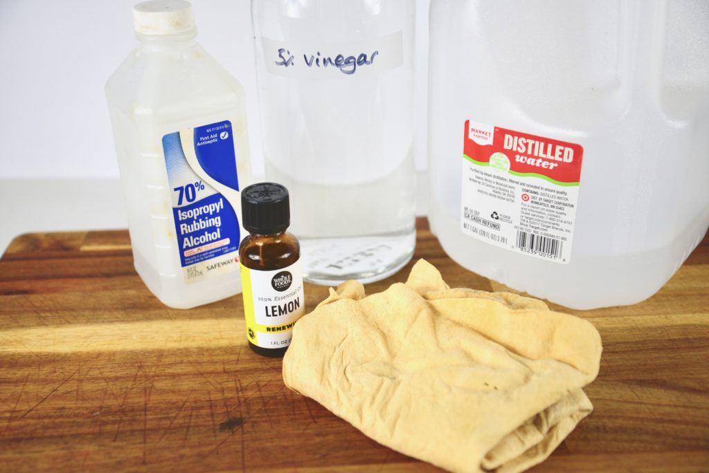 ingredients for natural glass cleaner