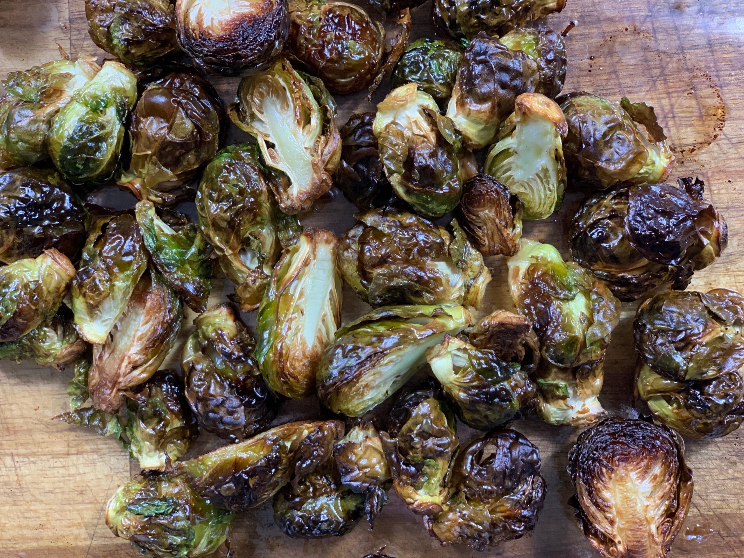 brussel sprouts roasted in camel hump fat