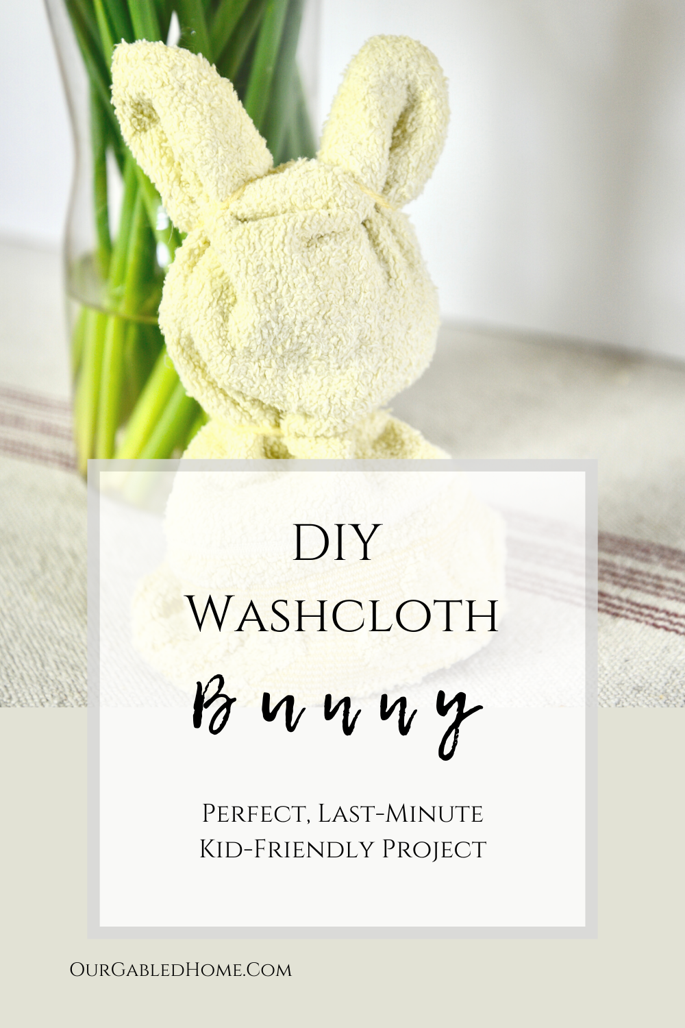 DIY Washcloth Bunny