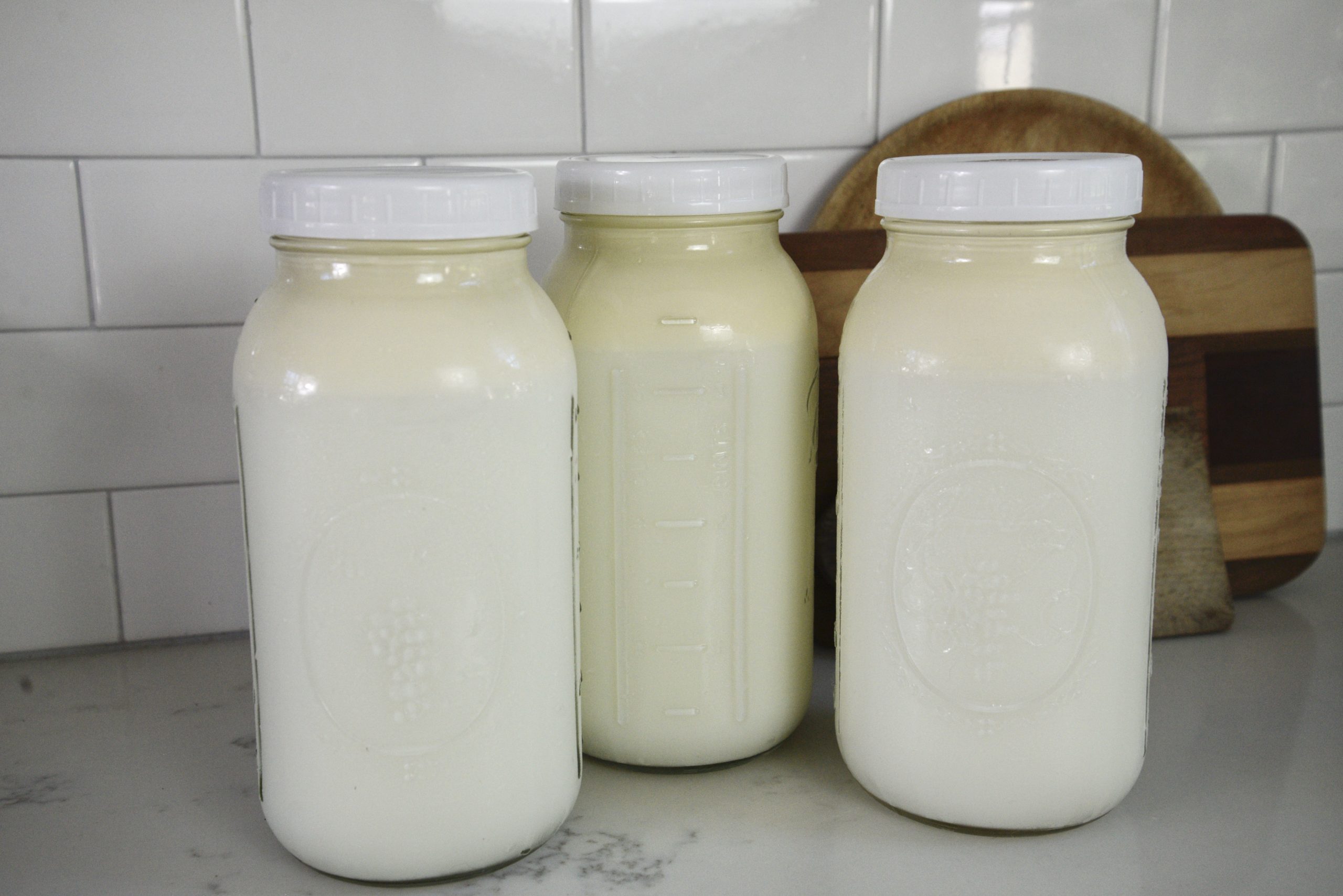 raw milk jars