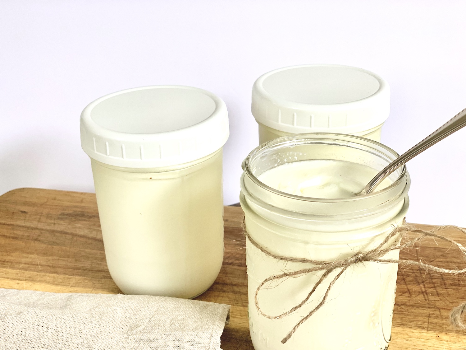 homemade raw milk yogurt