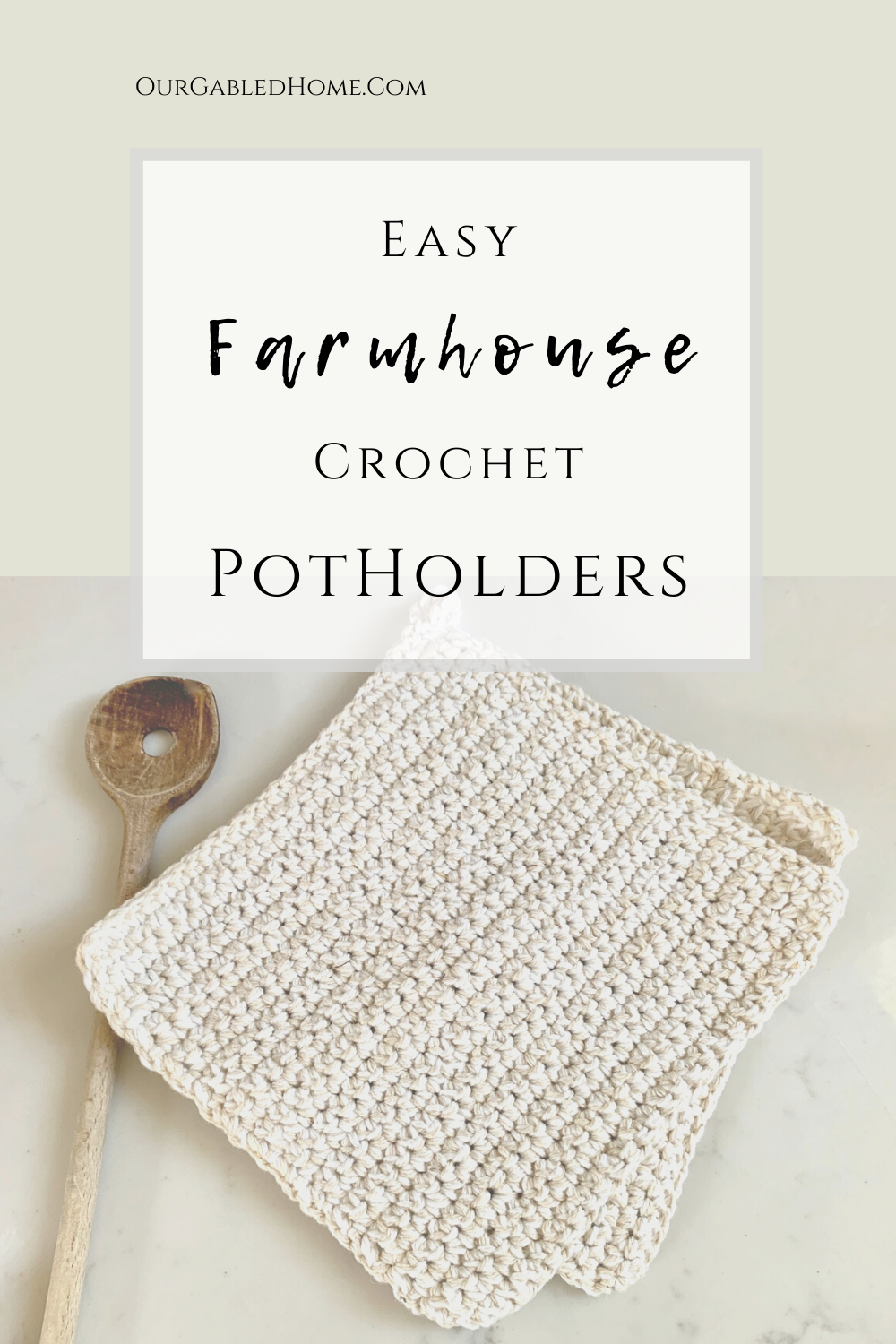 Easy Farmhouse crochet Potholders