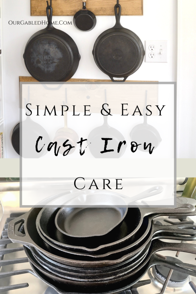 Let me show you my simple and easy everyday care for all my cast iron cookware so that you, too, can use it confidently and comfortably! 