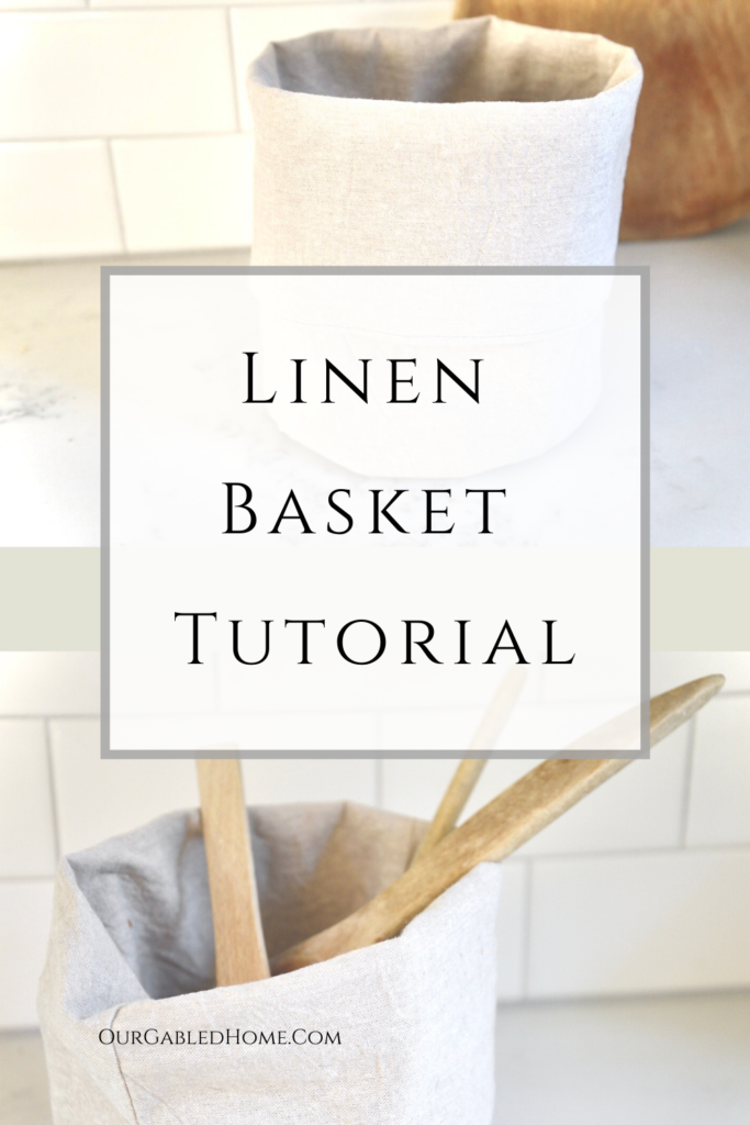 How to sew a linen fabric basket with full tutorial