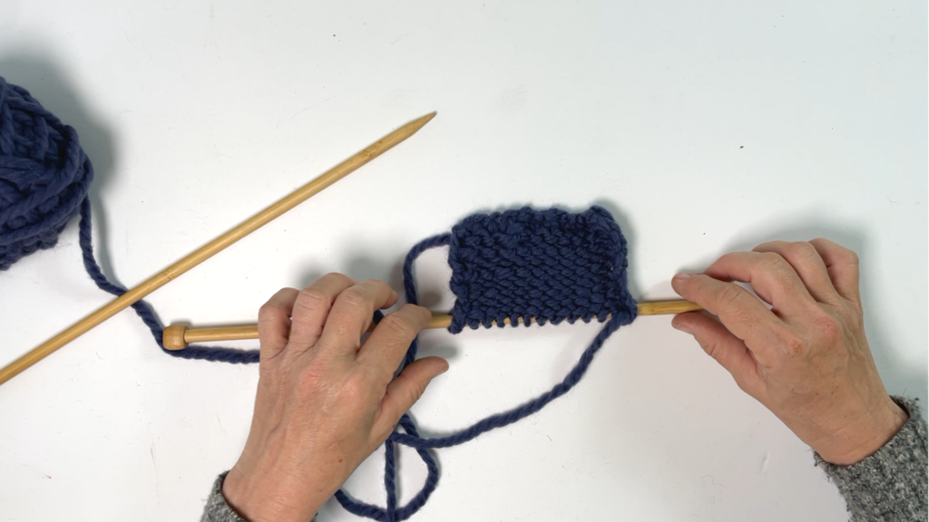 knitting work back side