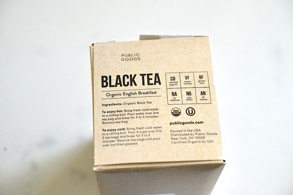 organic black tea