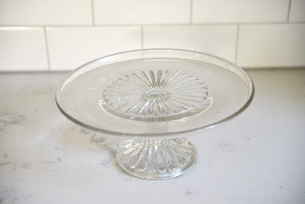 antique glass cakestand